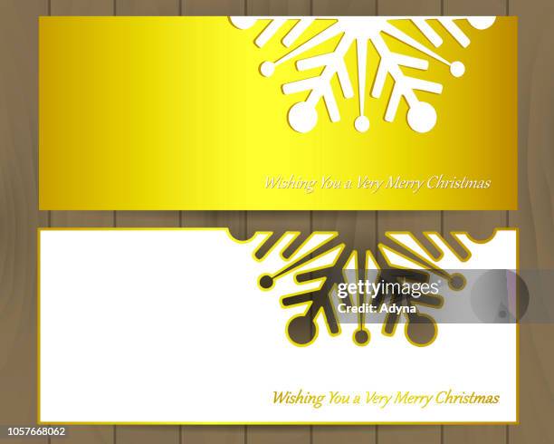 christmas snowflake - rustic wood table stock illustrations