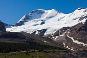 Mount Athabasca at the Columbia Icefield of the Canadian Rocky Mountains in Banff National Park, Canada