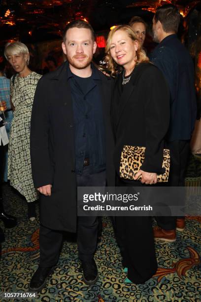 Craig Green and Sarah Mower attend the Fashion Awards 2018 nominees celebration at Annabel's on November 5, 2018 in London, England.