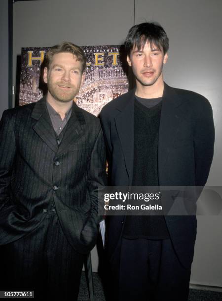 Kenneth Branagh and Keanu Reeves during "Hamlet" New York Premiere - December 10, 1996 at Walter Reade Theater, Lincoln Center in New York City, New...