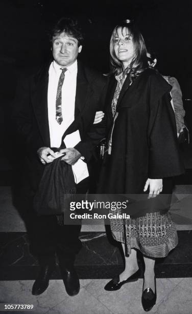 Robin Williams and Wife Valerie Williams during Party for "Tootsie" Premiere at Parker Meridian Hotel in New York City, New York, United States.