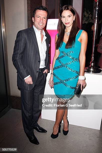 Liliana Matthaeus & Lothar Matthaeus attend the 'Launch of the new Windows Phone by Deutsche Telekom' at Hotel de Rome on October 20, 2010 in Berlin,...