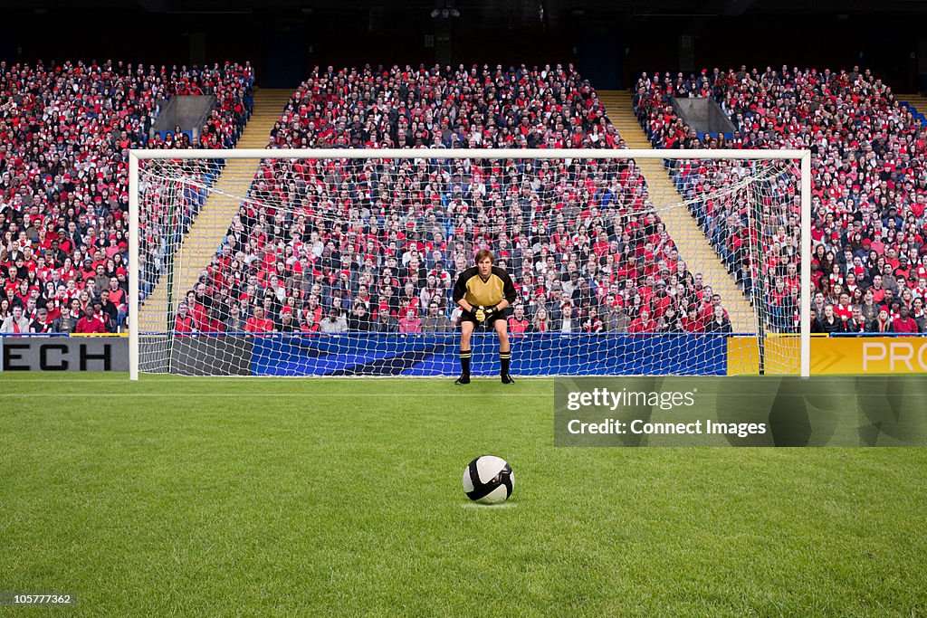 Goalkeeper and football