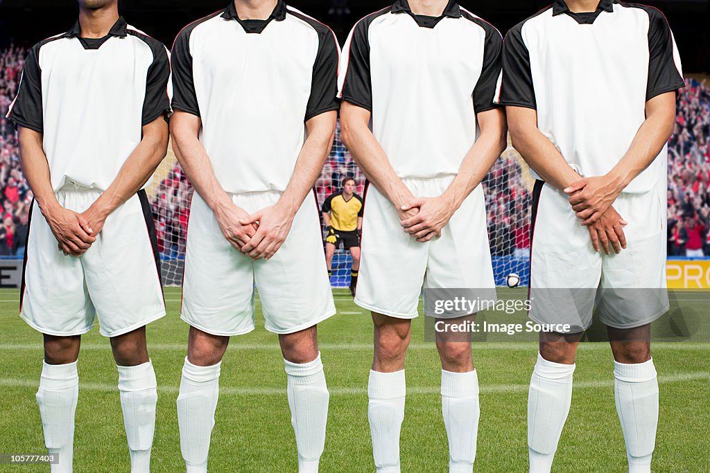 Free kick during a football match