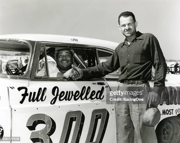 S first two African-American drivers, Charlie Scott and Wendell Scott, who were not related, pose together at the Daytona Beach-Road Course. Charlie...