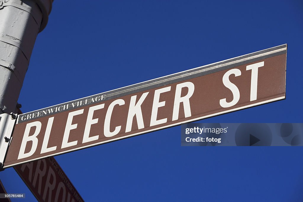 Bleeker Street sign