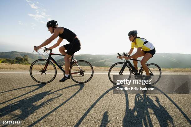 cyclists road riding in malibu - road cycling stock pictures, royalty-free photos & images