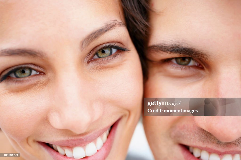 Cropped picture of a smiling couple