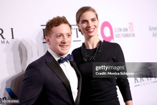 Ethan Slater attends the Elton John AIDS Foundation's 17th Annual An Enduring Vision Benefit at Cipriani 42nd Street on November 5, 2018 in New York...