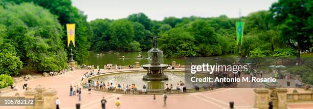 bethesda fountain - bethesda stockfoto's en -beelden