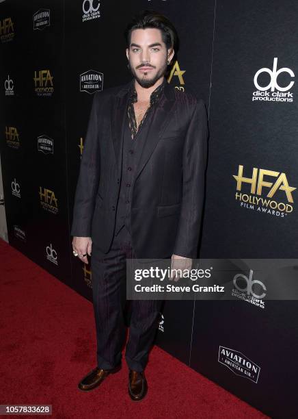 Adam Lambert poses at the 22nd Annual Hollywood Film Awards on November 4, 2018 in Beverly Hills, California.