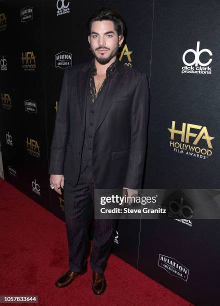 Adam Lambert poses at the 22nd Annual Hollywood Film Awards on November 4, 2018 in Beverly Hills, California.