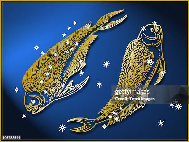 pisces astrological sign - tetra images stock-fotos und bilder