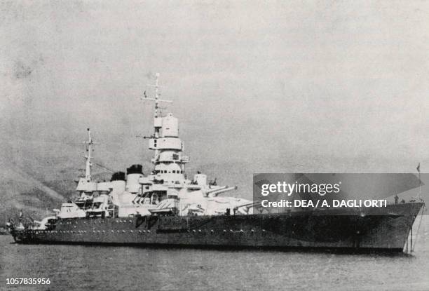 Battleship Andrea Doria , in the years immediately following the Second World War, Italy, 20th century.