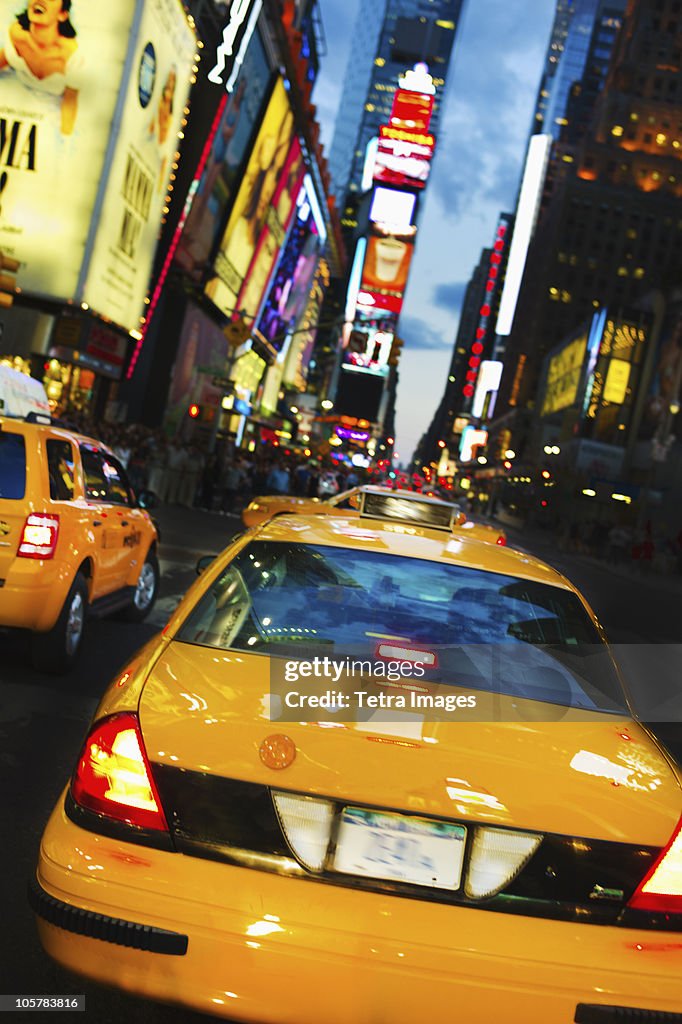 Taxi in Times Square