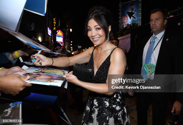 Ming-Na Wen attends the premiere of Disney's "Ralph Breaks the Internet" at El Capitan Theatre on November 5, 2018 in Los Angeles, California.