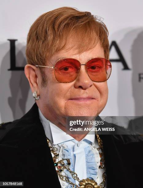 Sir Elton John attends the Elton John AIDS Foundation's 17th Annual An Enduring Vision Benefit at Cipriani 42nd Street on November 5, 2018 in New...