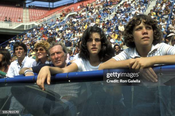 Singer Andy Williams, daughter Noelle Williams and son Christian Williams attend Eighth Annual Robert F. Kennedy Pro-Celebrity Tennis Tournament on...