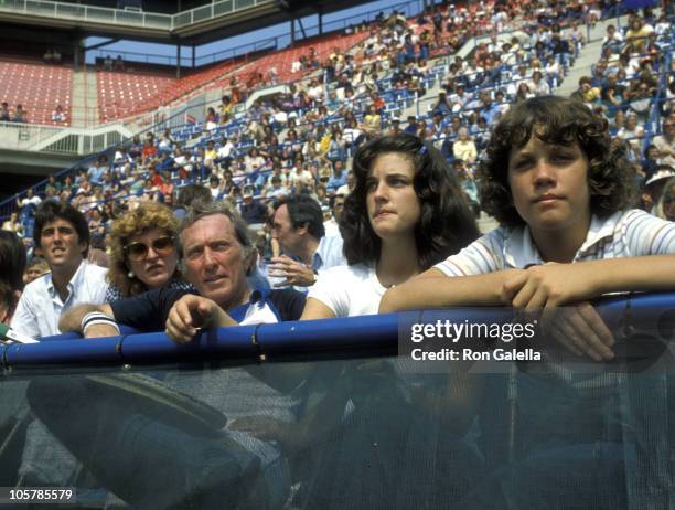 Singer Andy Williams, daughter Noelle Williams and son Christian Williams attend Eighth Annual Robert F. Kennedy Pro-Celebrity Tennis Tournament on...