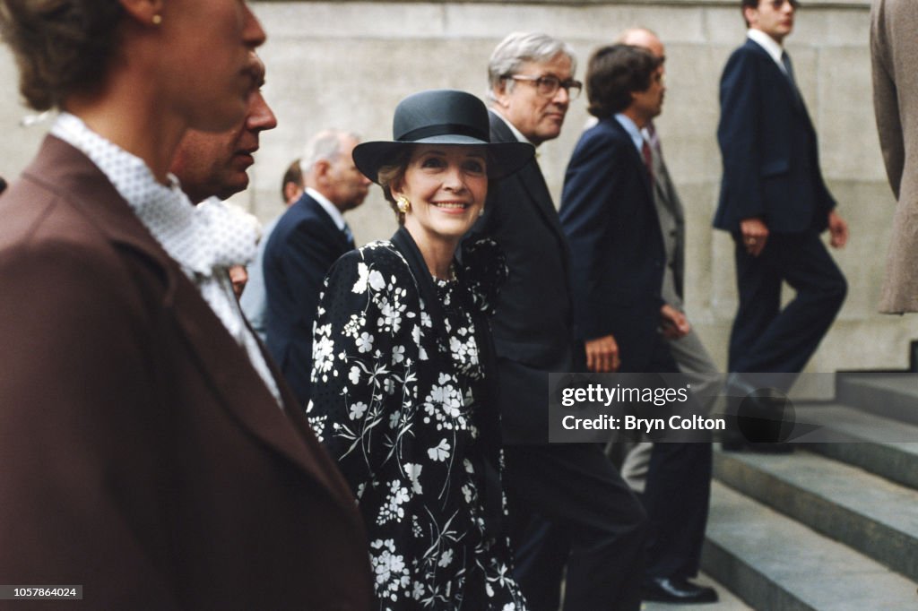 First Lady Nancy Reagan Attends The Royal Wedding Of Prince Charles And Lady Diana Spencer