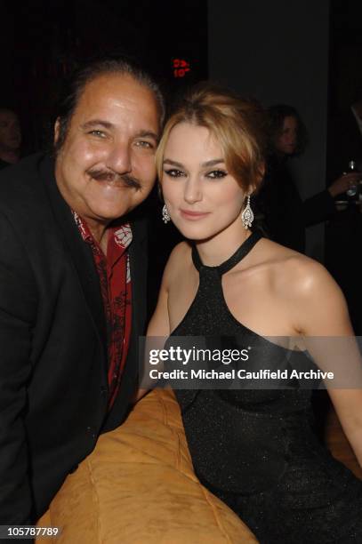 Ron Jeremy and Keira Knightley during New Line Cinema's "Domino" Los Angeles Premiere - After Party at The Highlands in Los Angeles, California,...