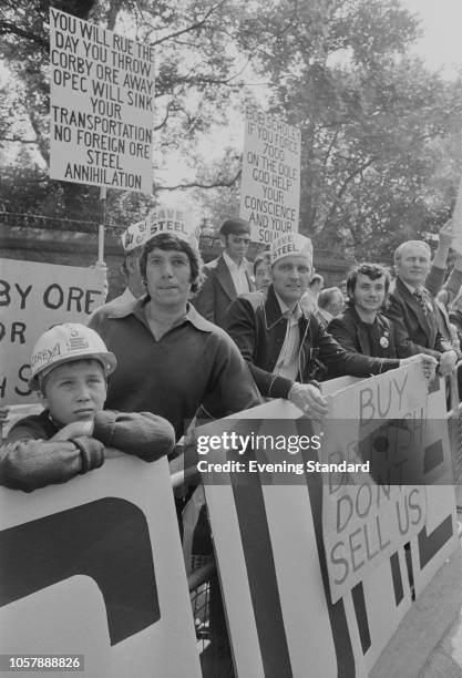Corby's steel workers demonstration, UK, 12th July 1979.