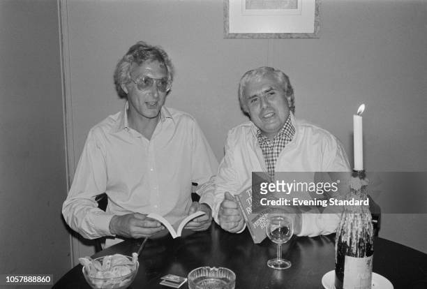 British criminals Bruce Reynolds and Buster Edwards , member of the gang that committed the Great Train Robbery, UK, 17th July 1979.