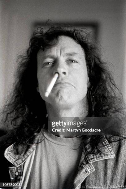 Australian guitarist Angus Young of AC/DC, portrait, Germany, 1995.