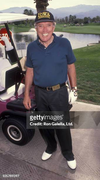 Singer Andy Williams attends Fourth Annual Frank Sinatra Invitational Golf Tournament on February 29, 1992 in Palm Springs, California.