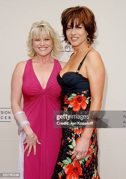 Judi Evans and Julie Pinson during The 33rd Annual Daytime Creative Arts Emmy Awards in Los Angeles - Arrivals at The Grand Ballroom at Hollywood and...