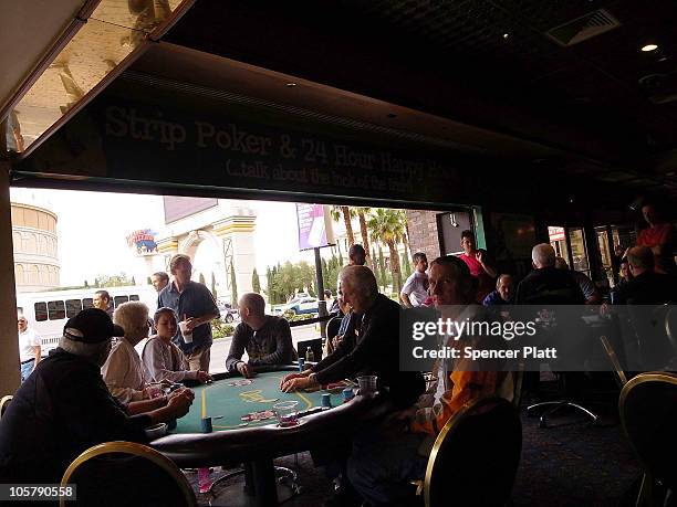 People gamble at a casino on Las Vegas Boulevard on October 20, 2010 in Las Vegas, Nevada. Nevada once had among the lowest unemployment rates in the...