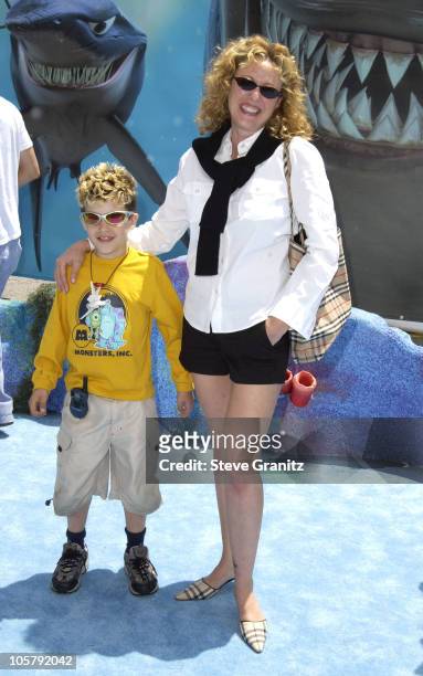 Virginia Madsen & Son during "Finding Nemo" Los Angeles Premiere at El Capitan Theater in Los Angeles, California, United States.