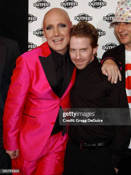 James St. James & Seth Green during The Opening Night Gala of OUTFEST, featuring "Party Monster" in Los Angeles, California, United States.