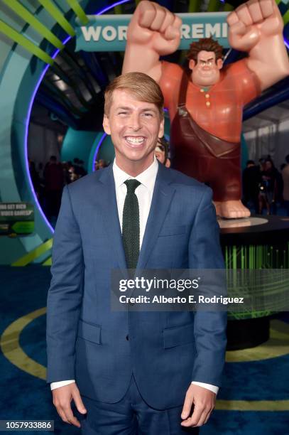 Actor Jack McBrayer attends the World Premiere of Disney's "RALPH BREAKS THE INTERNET" at the El Capitan Theatre on November 5, 2018 in Hollywood,...