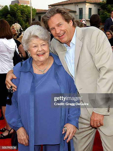 Jeff Bridges & Mom during "Seabiscuit" Premiere at Mann Village Theatre in Westwood, California, United States.