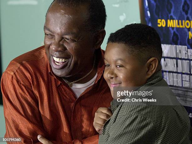 Lou Rawls and Emmanuel Lewis during World Premiere of "Dickie Roberts: Former Child Star" at Cinerama Dome in Hollywood, California, United States.