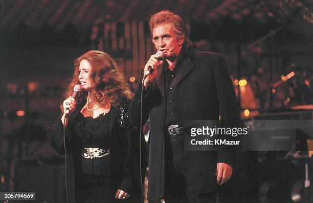 June Carter Cash and Johnny Cash during Johnny Cash and June Carter Cash Perform - Circa 1980's at Unknown in New York City, New York, United States.