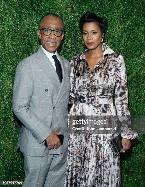 Al Sharpton and Kathy Jordan attend FDA / Vogue Fashion Fund 15th Anniversary event at Brooklyn Navy Yard on November 5, 2018 in Brooklyn, New York.