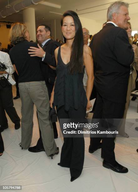 Helen Lee Schifter during Mercedes-Benz Fashion Week Spring 2004 - Calvin Klein - Front Row at 450 W 15th Street in New York City, New York, United...