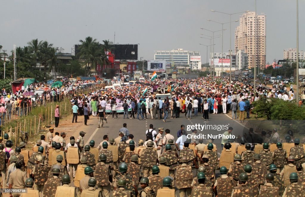 Indian Farmers Protest In Bhubaneswar