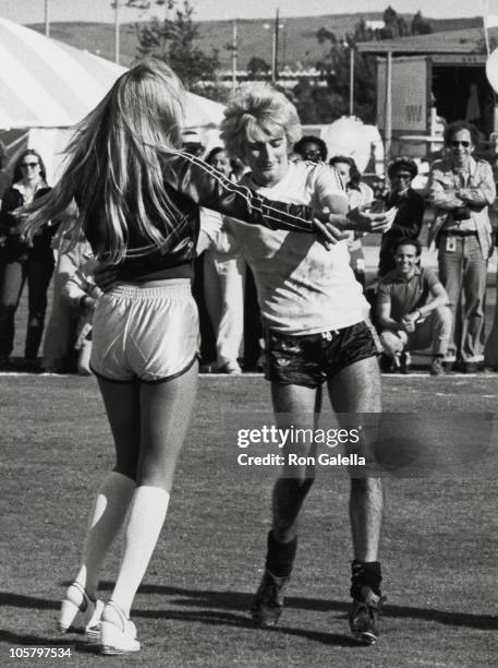 Susan Anton and Rod Stewart during 1st Annual Rock N' Roll Sports Classics - March 12, 1978 at University of California in Irvine, California, United...