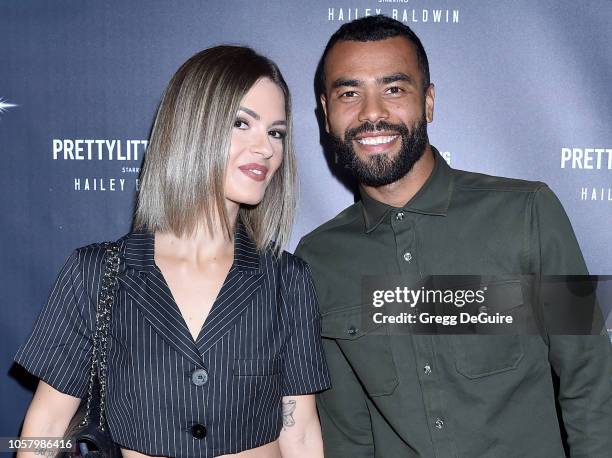 Ashley Cole and Sharon Canu arrive at PrettyLittleThing X Hailey Baldwin at Catch on November 5, 2018 in West Hollywood, California.