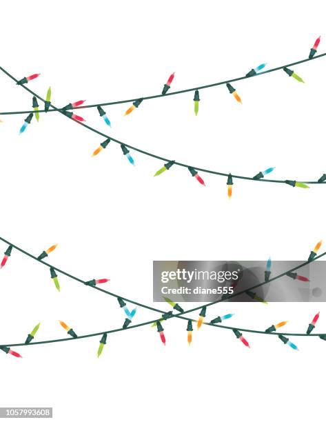 colorful christmas lights background - christmas light stock illustrations