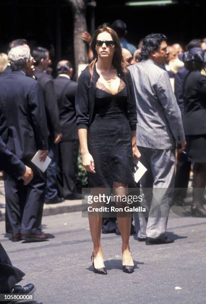 Melania Knauss during Fred Trump's Funeral at Marble Collegiate Church in New York City, New York, United States.