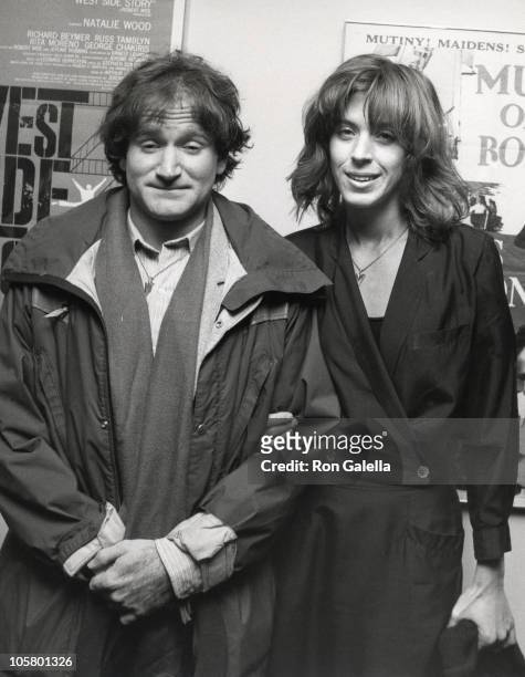 Robin Williams and Wife Valerie Williams during Screening of "Caveman" at Academy Theatre in Beverly Hills, California, United States.