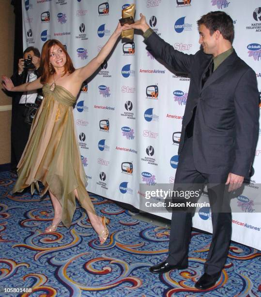 Connie Fletcher and Colin Egglesfield during The 33rd Annual Daytime Creative Arts Emmy Awards in New York - Arrivals at Marriott Marquis Hotel in...