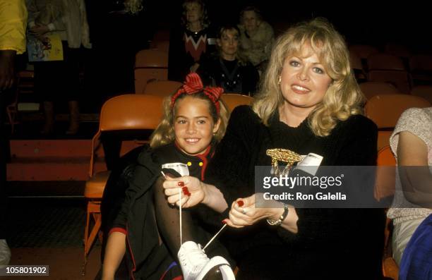 Sally Struthers and Daughter Samantha Rader during Celebrity Skating Party Benefit Athletes & Entertainers For Kids Foundation at LA Forum in Los...