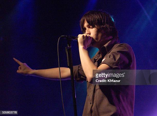 Julian Casablancas of The Strokes during The Strokes in Concert in New York City at The Theater at Madison Square Garden in New York City, New York,...