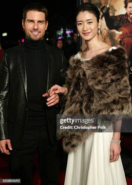 Tom Cruise and Koyuki during "The Last Samurai" - Los Angeles Premiere at Mann's Village Theater in Westwood, California, United States.