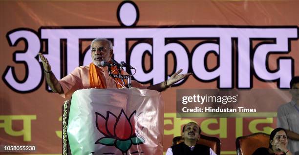 Gujran CM Narender Modi during the Anti Terrorism Rally At Karolbagh, on September 19, 2008 in New Delhi, India.